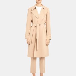 Theory Oaklane Trench Coat in Admiral Crepe Medium